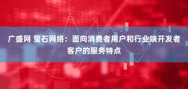 广盛网 萤石网络：面向消费者用户和行业端开发者客户的服务特点